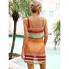 Summer Women's Patchwork Bikini Beach Dress Backless Fashion Camisole Cover-Ups