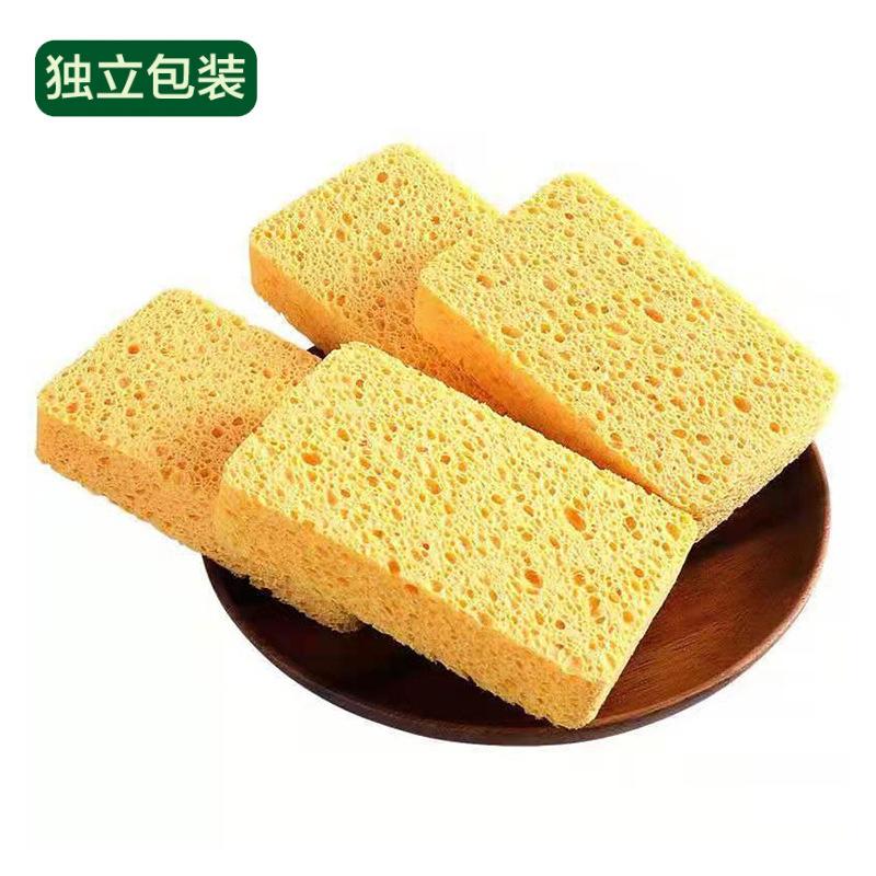 Oil-Resistant Wood Pulp Sponges, Multi-Thickness Single Pack, Kitchen Dish Cleaning Scrubbers