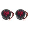 2/4pcs DC 4-100V Car Voltage Gauge LED Digital Display 12V 24V Waterproof Voltmeter Round Voltage Meter Volt Detector Tester