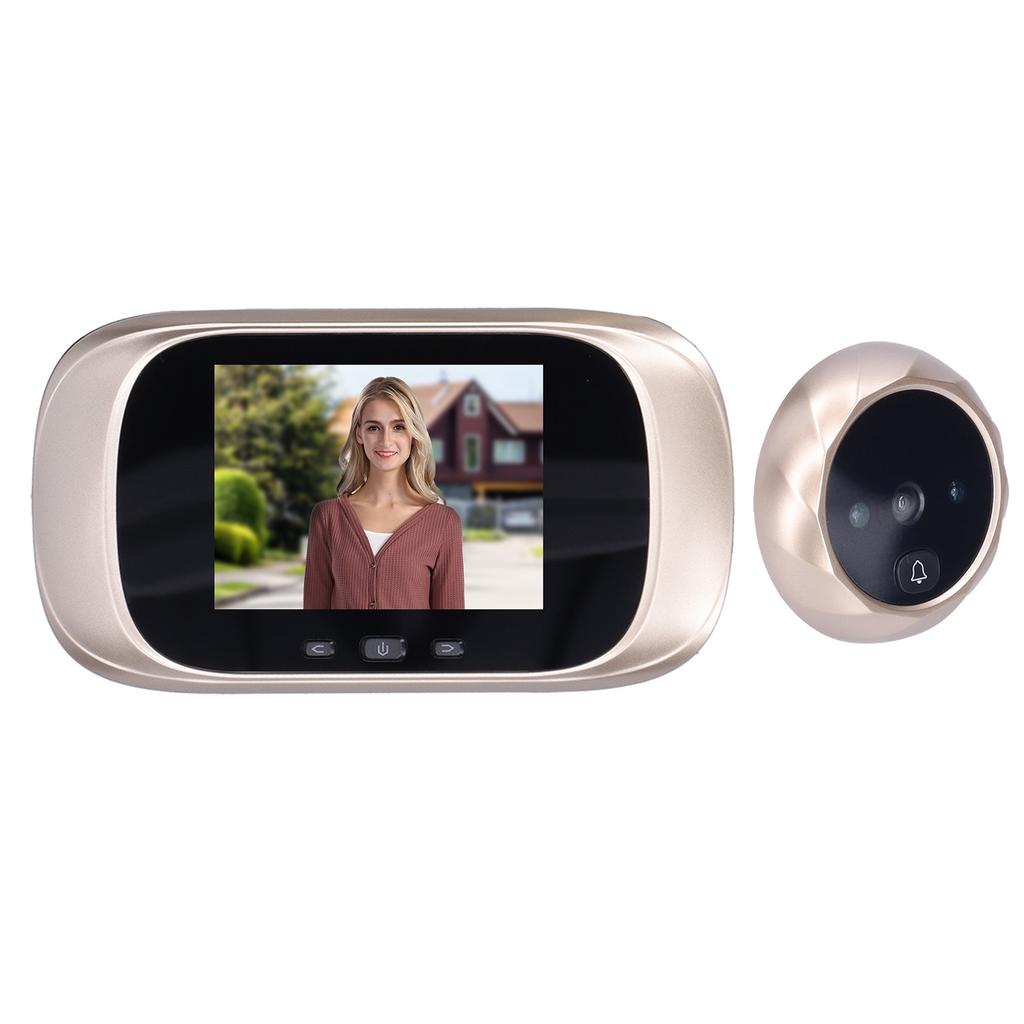 Electric Video Doorbell High Definition Camera 90 Degree Angle Digital Door ViewerGold
