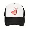 Heart Tag Graphic Trucker Hat Breathable Mesh Cap Casual Unisex Adult Baseball Hat