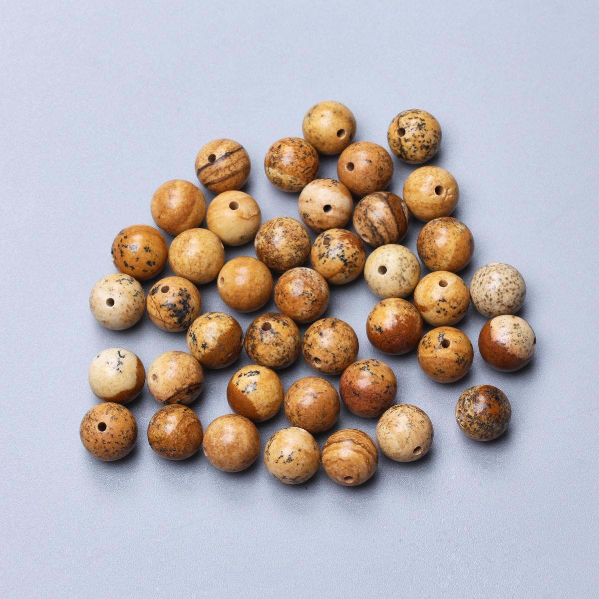 

60-20 шт. 4/6/8/10/12 мм популярные картины яшма свободные бусины круглый натуральный камень DIY ожерелья аксессуары для изготовления ювелирных изделий 8mm 40Pcs