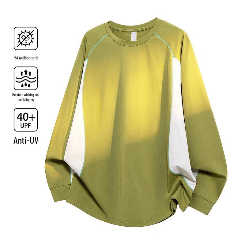 MEDE Men's Outdoor Color-Block Long Sleeve Quick-Dry T-Shirt