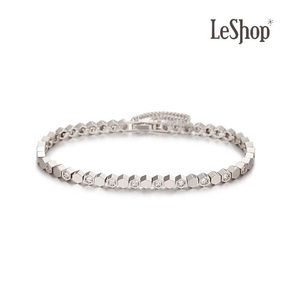 [leshop] 14K Honeycomb Stone Bracelet (Gold Plated)_LJ5069BRB