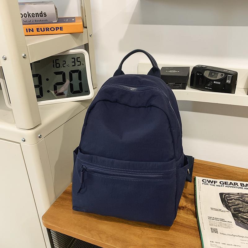Školní batoh ve stylu college Dámský jednobarevný velkokapacitní batoh na dojíždění Pánský lehký batoh