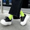 European Big Head Bread Shoes Women's New Thick-soled Muffin Shoes Versatile Small Height Increase Casual Board Shoes