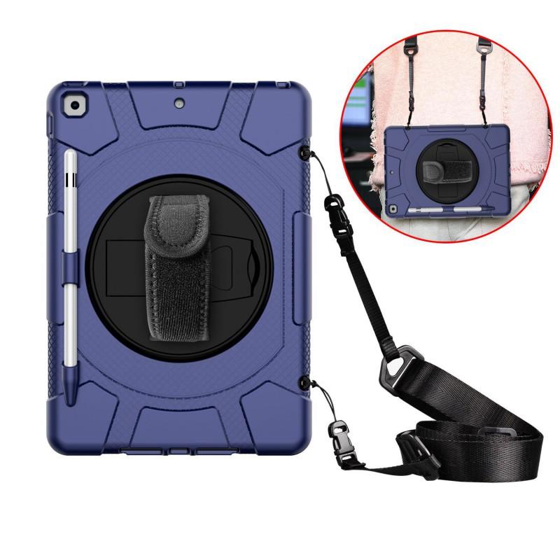 360 Rotating Wristband Stand IPad 10.2 7th 8th 9th Gen Full Body Shockproof Silicone Case