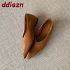 Fashion Fashion Pointed Toe Ladies Flats Slip On Shoes Soft Female Shallow Women Flats Shoes With Height Increasing Footwear