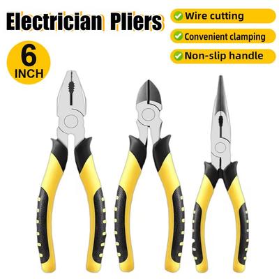 Multi-functional 6 Inch Wire Cutter Sharp Nosed Pliers Electric Wire Cable Cutting Pliers Hardware Tool Electrician Hand Tools