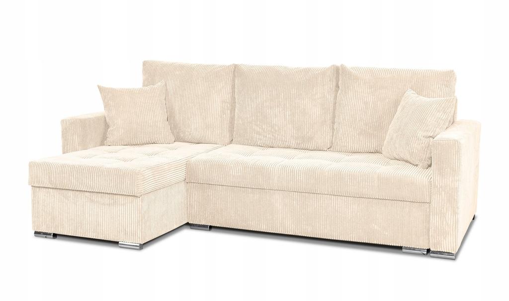 Bonito Corner Sofa Bed Family Meble Corduroy Beige