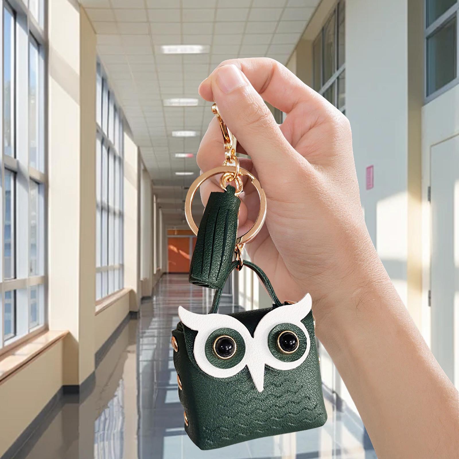 

Подвеска в виде совы-кисточки для мелочи, сумка для наушников с рисунком, брелок для автомобиля One Size армия зеленый