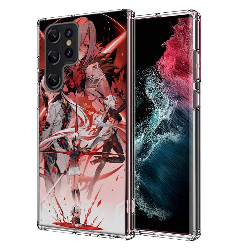 Arlecchino Genshin Impact Capa Phone Case For Samsung S26 Ultra S25 Edge Galaxy S23 S21 S20 S24 FE S22 S10 Plus Cover Clear TPU