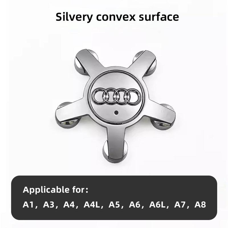 For Audi B6 4Pcs Car Wheel Hub Cap Emblem Rim Center Cover Auto Tire Accessories For Audi A3 A4 A5 A6 A7 A8 TT Q5 Q3 Q7 Q2 R8 SQ5 Quattro