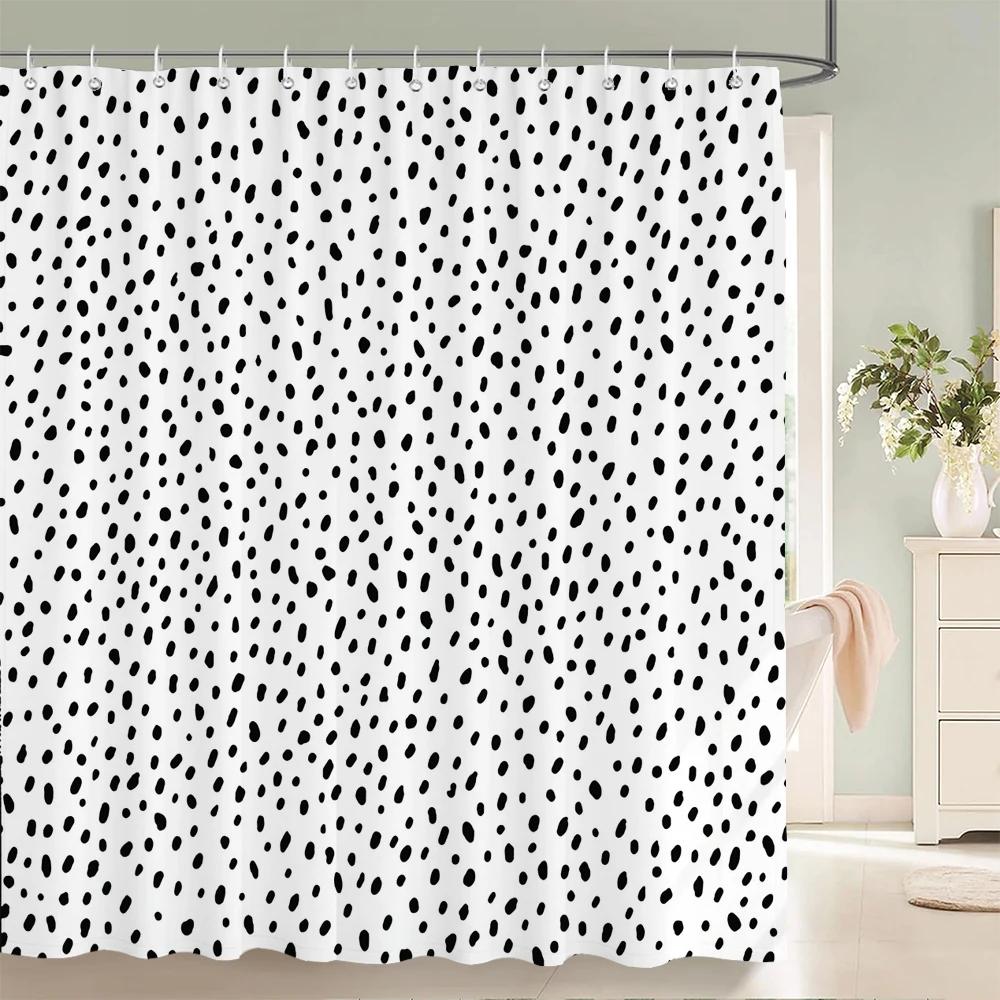 Modern Minimalist Style Shower Curtain Printed Polyester Fabric Bathroom Curtains Home Bathroom Bathtub Decor Curtain With Hooks