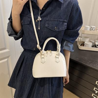 Portable Shell Bag Solid Color Simple Fashion Trend Versatile Casual Retro Shoulder Messenger Bag Premium Feeling Bag