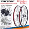 ROCKBAO Mountain Bike 20inch V brake Wheel set 406/451Rotary type Cassette 2Bearing 100X135mm 6/10S Bicycle Wheel