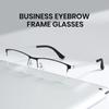 Cyxus Fashion Glasses, Hingeless Frame with Titanium Frame, Stylish for Business and Casual Wear, Unisex (8147X64, Black & Silver)