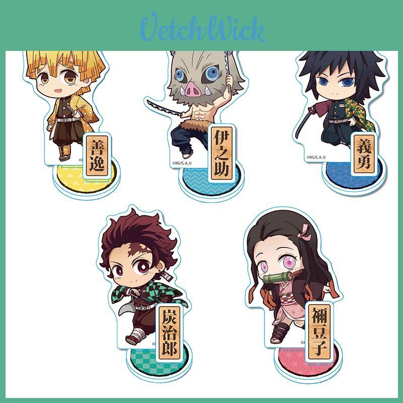 Vibrant Demon Slayer Kimetsu No Yaiba Acrylic Keychain Keyring Featuring Kamado Tanjirou