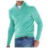 Men's Casual Classic Zipper High Neck Solid Color Slim Knitted Pullover
