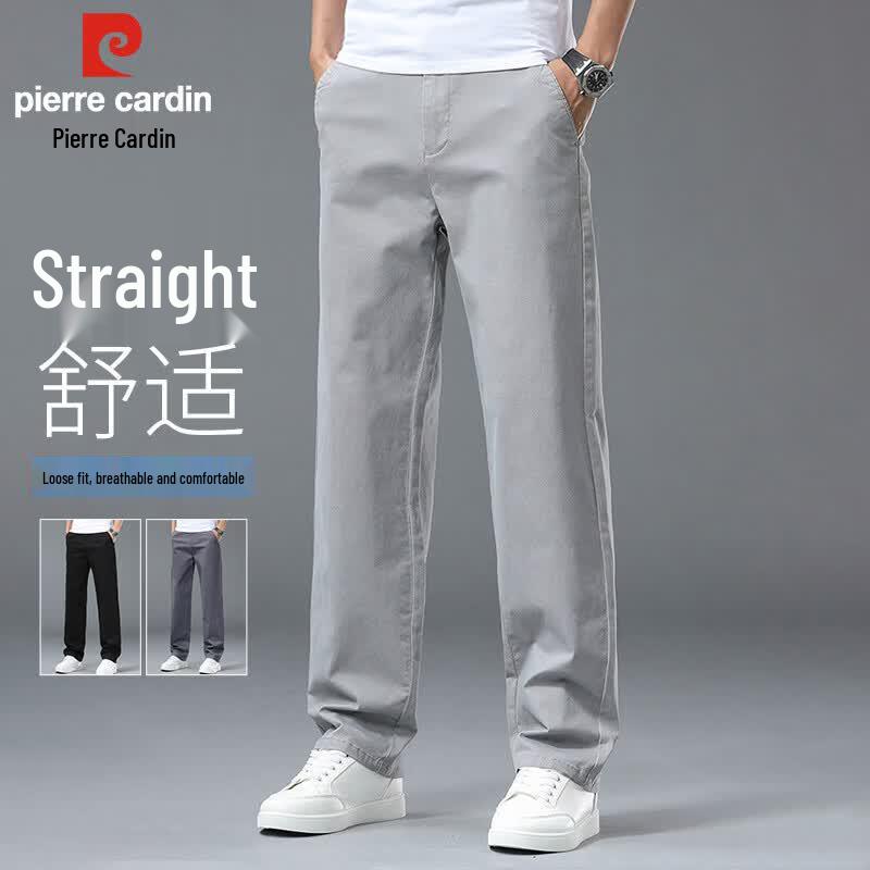 Pierre Cardin Men s Summer Business Casual Straight Pants 32 светло-серый