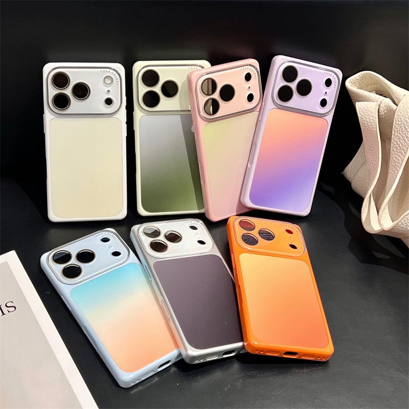 Premium Color Gradient Matte Square Case for Apple iPhone 16 Pro Max/15/14