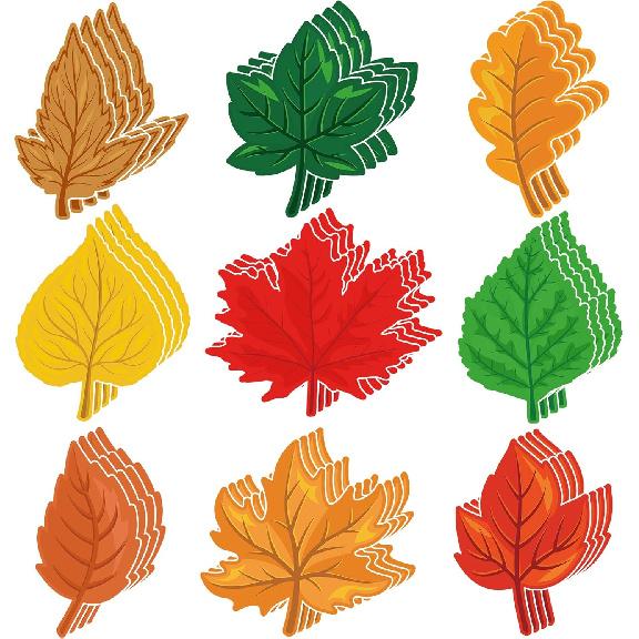 Cholemy 108 Pcs Maple Leaves Cutouts Fall Classroom Decorations Autumn Bulletin Board Decor Paper Fall Leaves Cutouts Crafts for Kids Thanksgiving