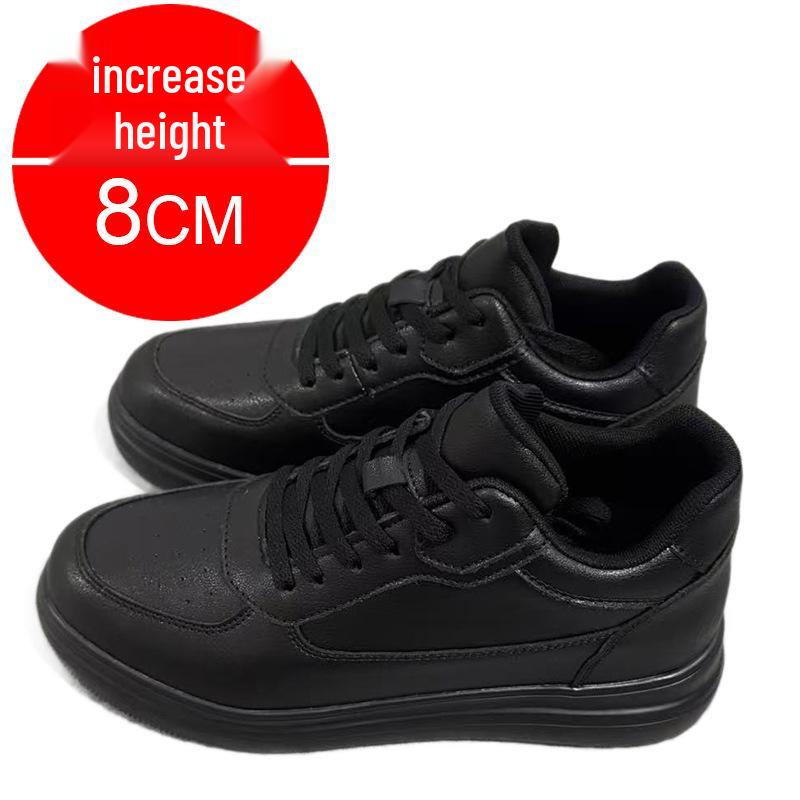 2024 Men's 10CM Height Increasing White Casual Skate Sports Shoes