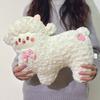 Sheep Adorable Plushie Dolls With Checkered Bow Decoration For Children Gift