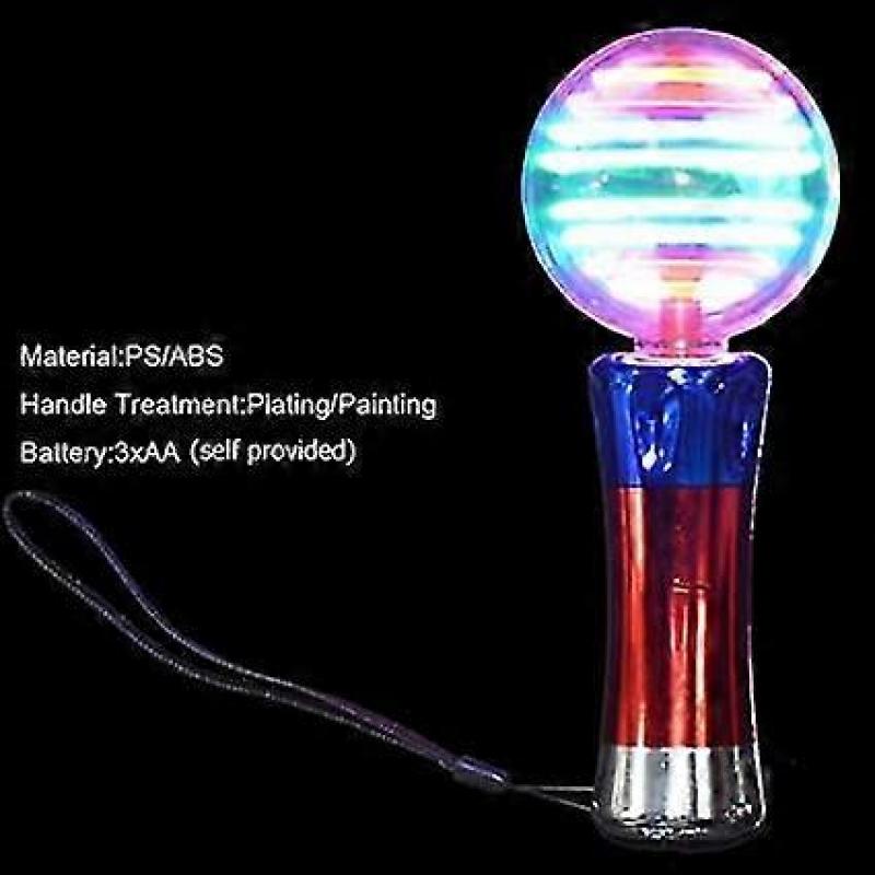 Light Up Magic Ball Toy Wands For Kids, Thrilling Spinning Light Show, Flashing Led Wands For Boys And Girls, Kids Performance Props Flash Toys, Fun G