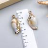 Gold Electroplated Acrylic Conch Pendant Charm for DIY Bracelets and Necklaces