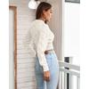 New Knitted Pullovers Women Autumn Winter Casual Long Sleeve Hollow Out Sweater Crop Top