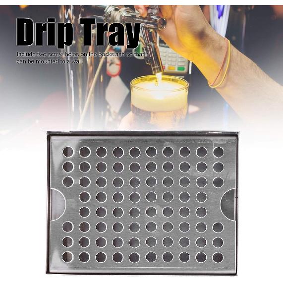 Beer Drip Trays, Stainless Steel Wall Mounted Drip Tray for Homebrew Kegging Draft Beer Metal Beer Tower Drip Pan for Restaurants, Kitchens, and Bars