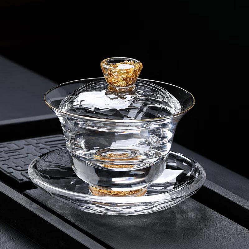 ROLANDO Handmade Crystal Glass Sancai Gaiwan