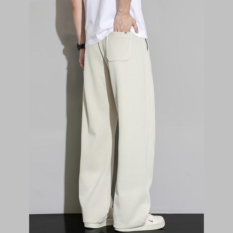 Yalu Men's Ice Silk Loose Straight Casual Pants