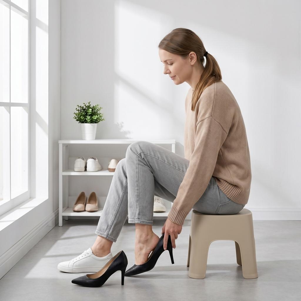 Plastic Step Stool for Adults Home Shoe Changing Stool
