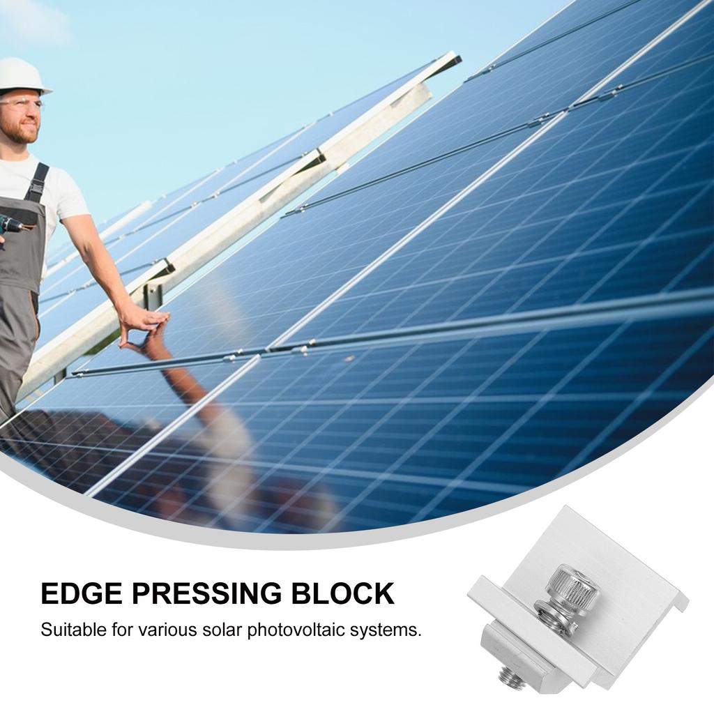 12Pcs Solar Panel Rack Clips Metal Bracket Clip Household Stand Buckle Outdoor Fixed Buckle Reliable Durable Solar Panel Supply