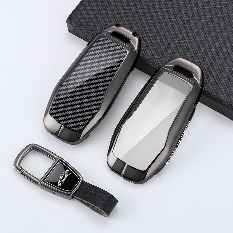 Kompatibelt metallnyckelfodral för Ford Mustang, Taurus, Explorer, Lincoln MKZ, MKC, MKX - Snyggt och Hållbart