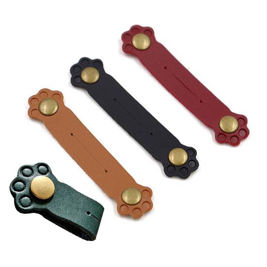 Kedi Pati Kablo Düzenleyici Klipsli Kablo Sarıcı Kulaklıklar Şarj Cihazları Veri Kabloları İçin Masayı Düzenli Tutar Suni Deri Pratik Masa Aksesuarı