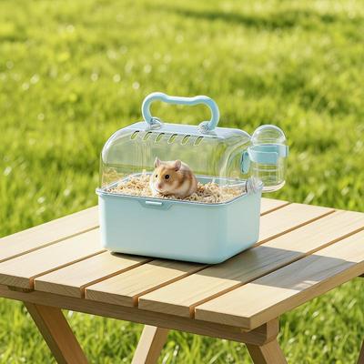 Transparenter Tragbarer Kleintier-Reisekäfig Atmungsaktive Hamster-Zuckergleiter-Transportbox für den täglichen Ausflug