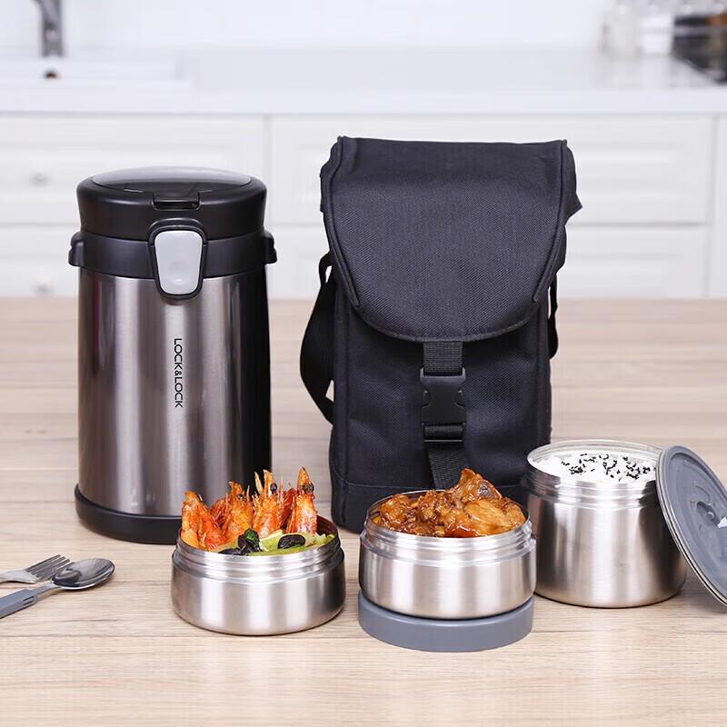Lock & Lock 304 Stainless Steel Portable Lunch Box with Handle