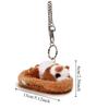 PP Cotton Baby Panda Plush Pendants Sleeping in Cradle Full Moon Panda Keyrings  Female Lady Girl