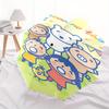 MinnaNoTabo Automatic Folding Umbrella Simple 8 Rib Design, Bright Cartoon Pattern, Durable Iron Frame, Suitable For Travel, Outdoor, Beach