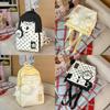 Lightweight Girl Backpack With Nylon And Spotted Pattern For Classroom And Commuting