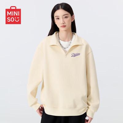 Unisex Fall Stand-up Collar Raglan Sleeve Sweatshirt