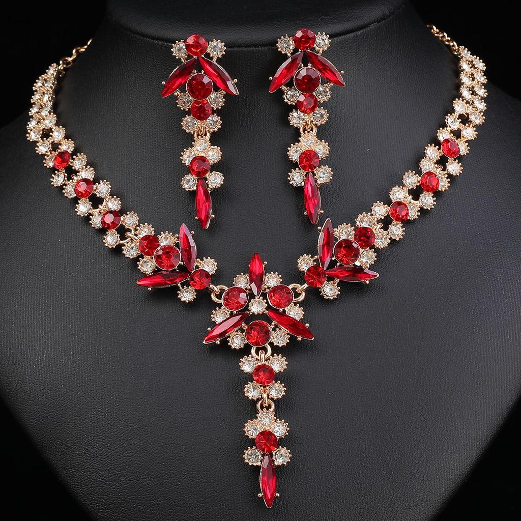 Elegantes Kristall Braut Halsketten Set - Hochwertiger Schmuck für Hochzeiten & Bankette