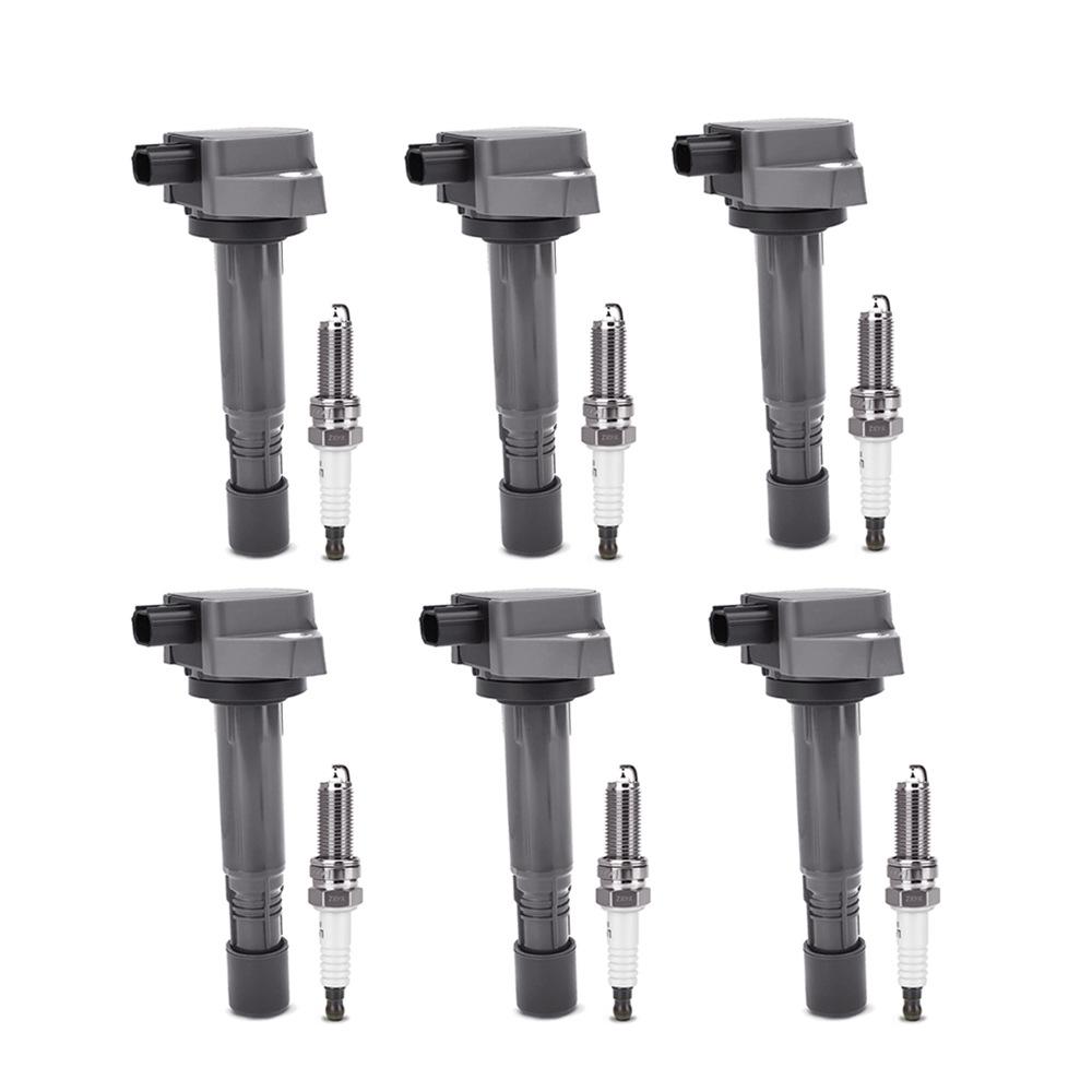 UF624 Ignition Coil & 97390 Double Iridium Spark Plug for 10-13 Acura MDX, 13-15 RDX.