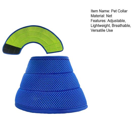 Coleira ajustável macia para cães, leve, respirável, após cirurgia, proteção para animais de estimação