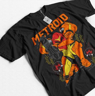 Metroid Samus Shirt NES Klassisches Spiel Nintendo Retro Grafik T-Shirt Alle Größen Unisex T-Shirt