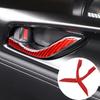 Red Carbon Fiber Interior Door Handle Strip Sticker For Mazda MX-5 Miata 2016-23