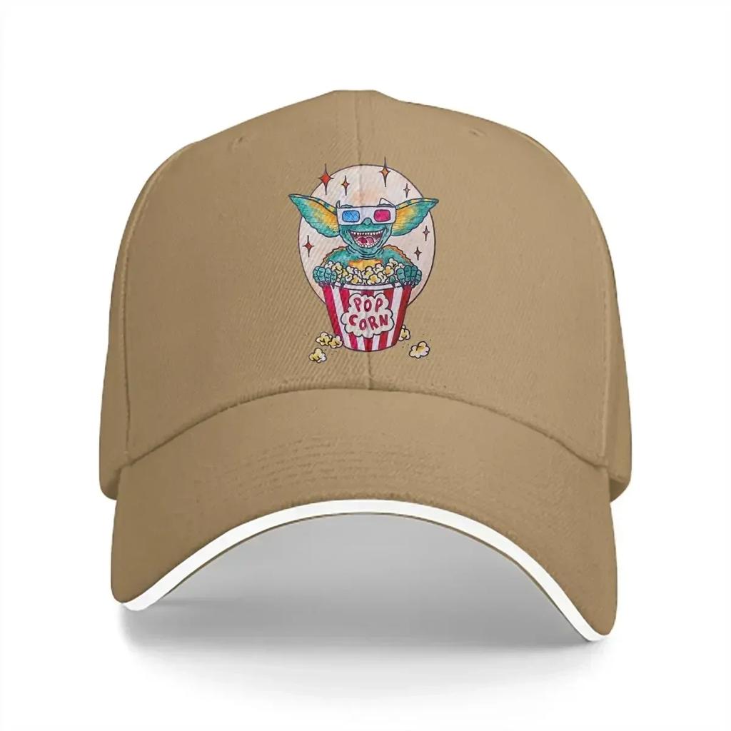 Washed Unisex's Baseball Cap Pop Corn Sports Snapback Caps Dad Hat Gremlin-s Kawaii Mogwai Hats